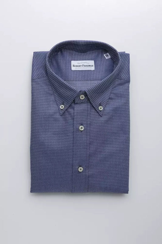Blue Cotton Men's Shirt