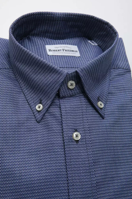 Blue Cotton Men's Shirt