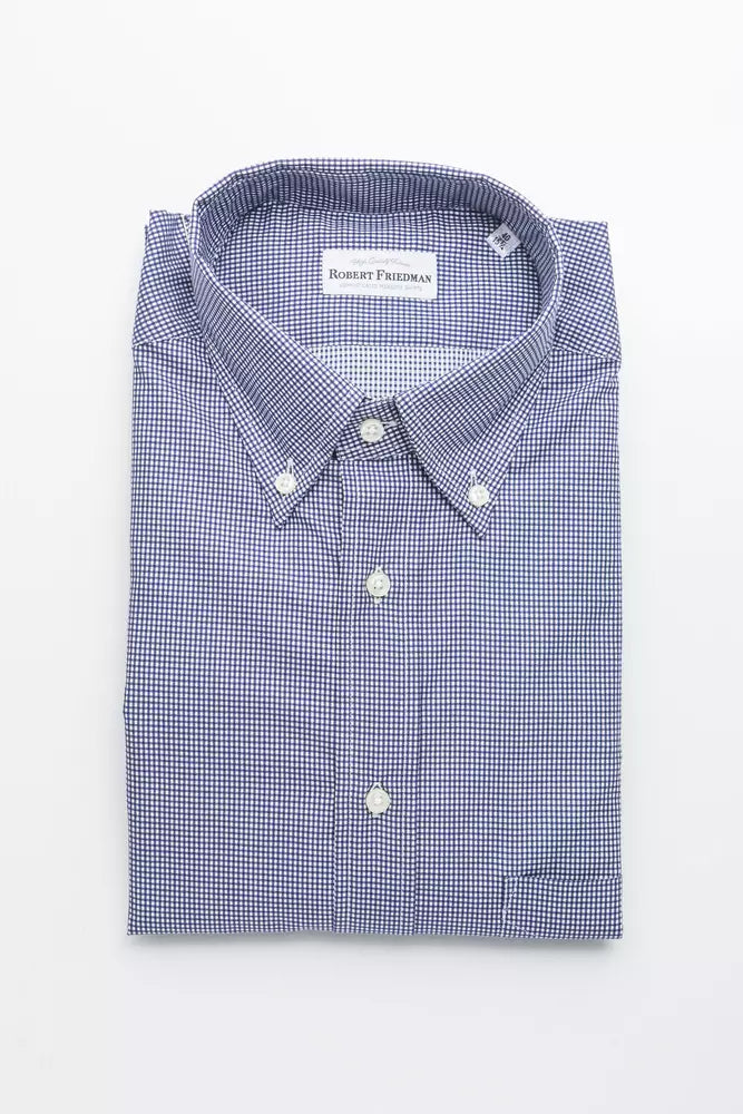 Blue Cotton Men's Shirt