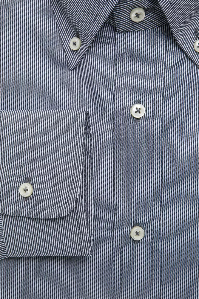 Blue Cotton Men's Shirt