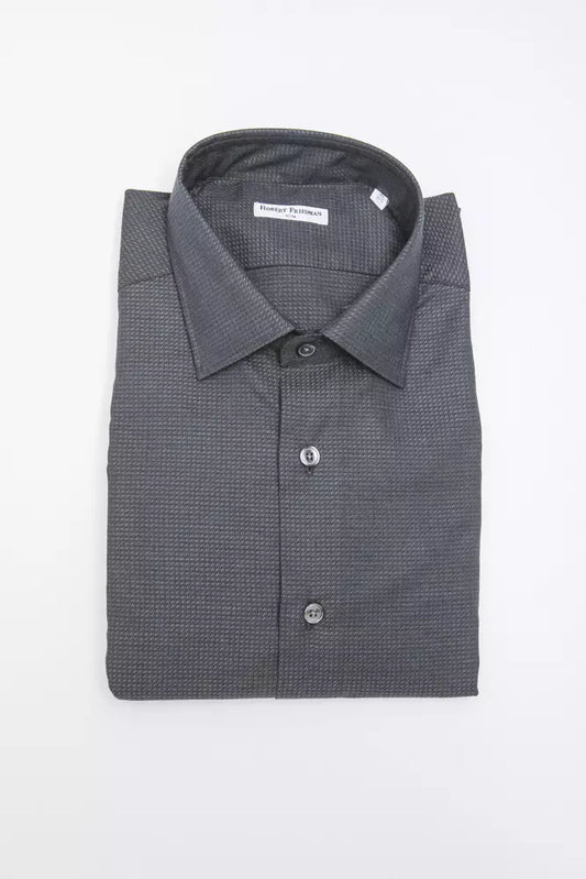 Black Cotton Men's Shirt