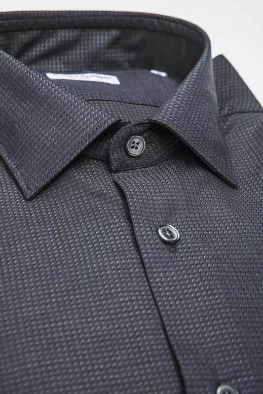 Black Cotton Men's Shirt