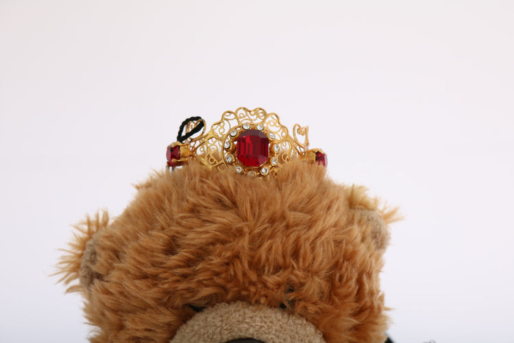 Teddy Bear Gold Crystal  Crown Tiara Diadem Hair Band
