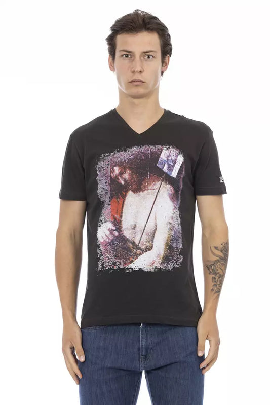 Black Cotton Men's T-Shirt