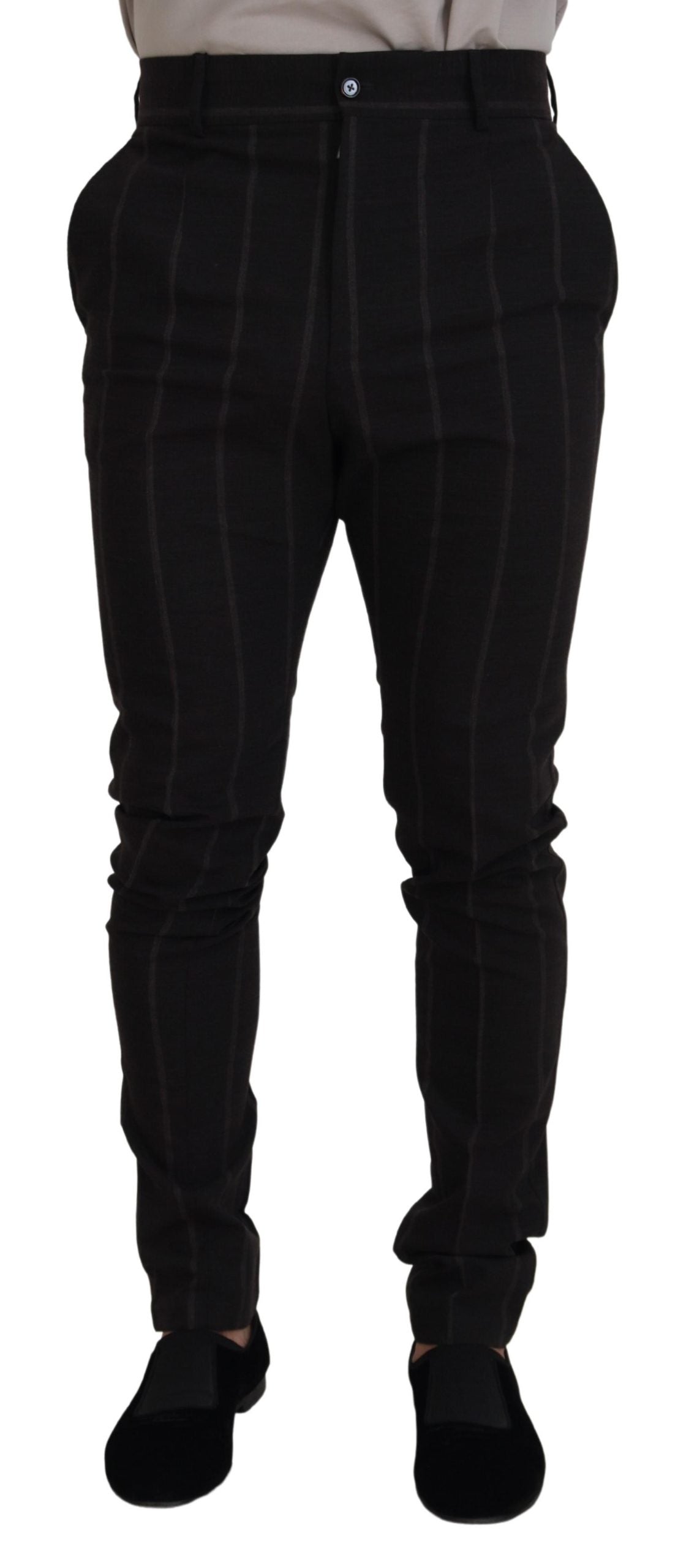 Black Wool Chino Formal Men Pants