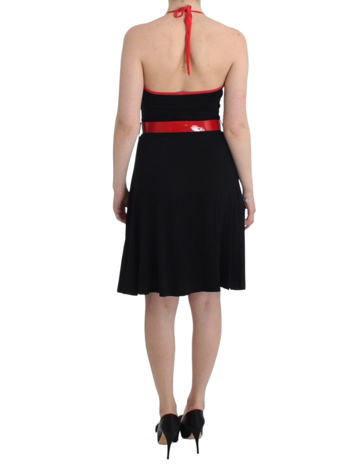 Black belted palladio dress