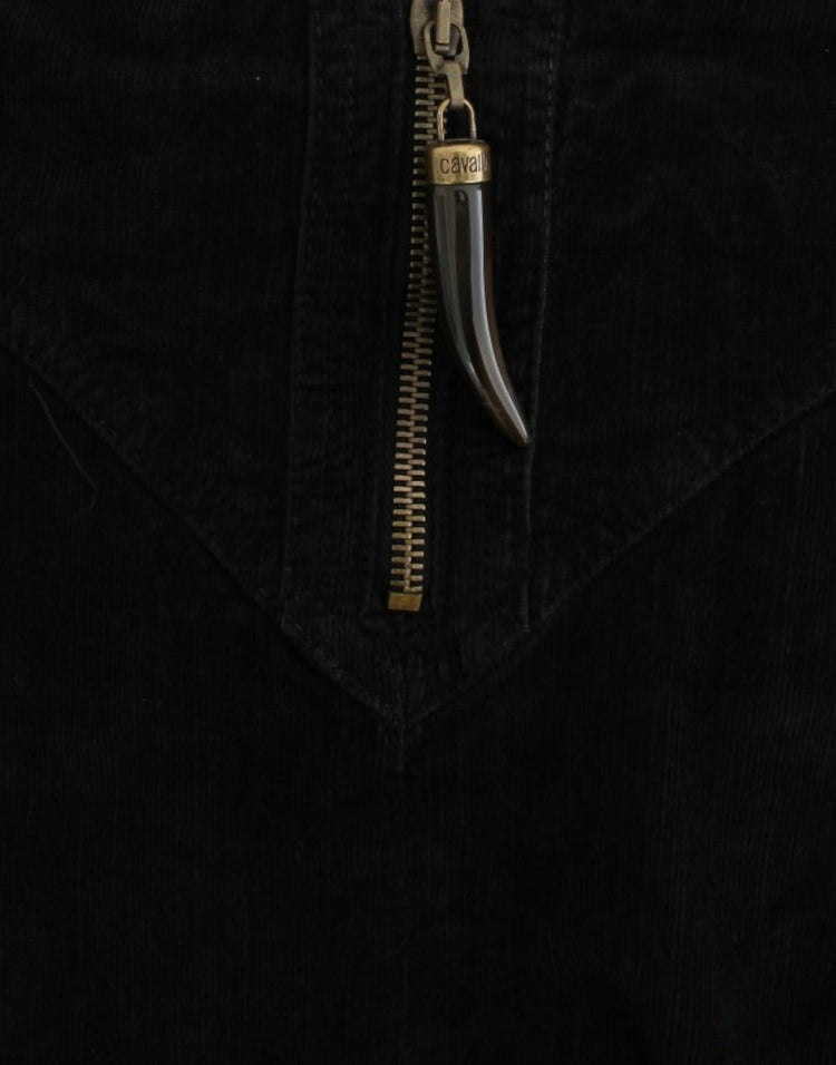 Black Corduroy Pencil Skirt