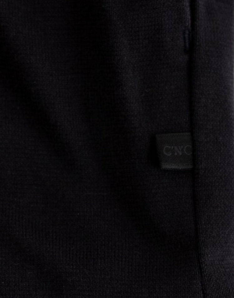 Blue hooded cotton sweater