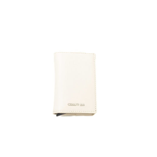 Beige Calfskin Men Wallet
