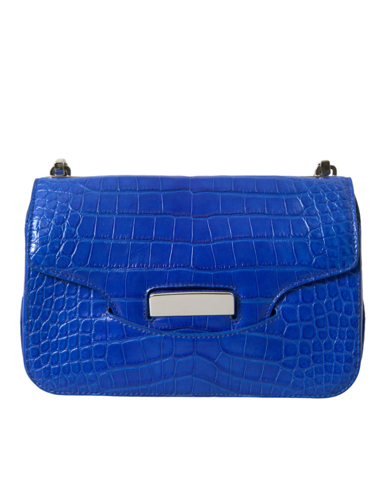 Blue Exotic Leather Neo Classic Purse Shoulder Handbag Bag