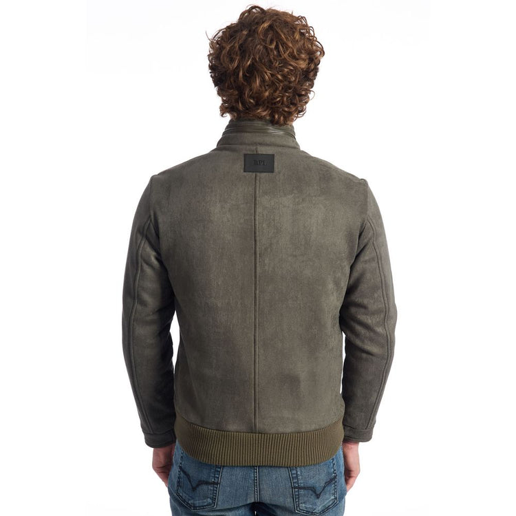 Green Eco Leather Men Jacket