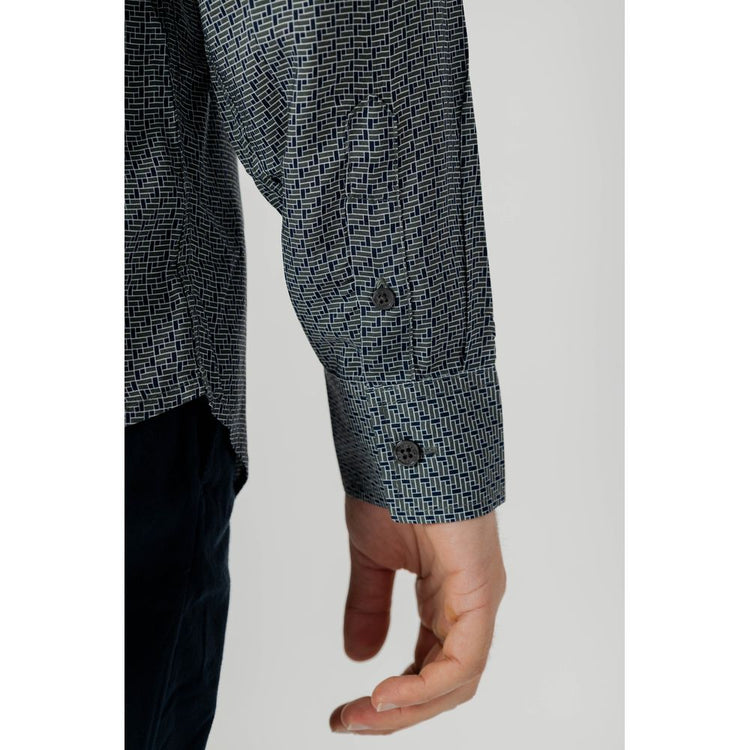 Gray Viscose Pattern Shirt
