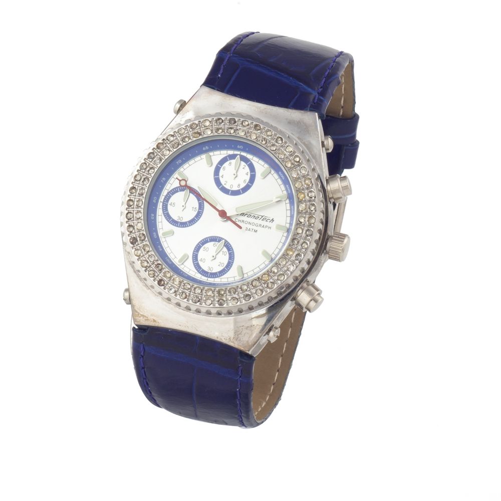 Blue Leather Dress Watch