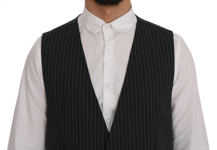 Gray Wool Stretch Vest