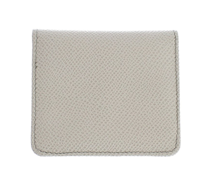White Dauphine Leather Case Wallet