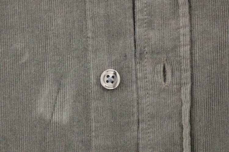 Green Button Front Cotton Casual Shirt