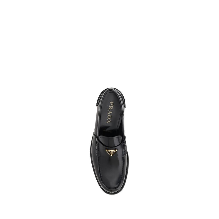 Black Calf Leather Bos Taurus Slip-On Loafers