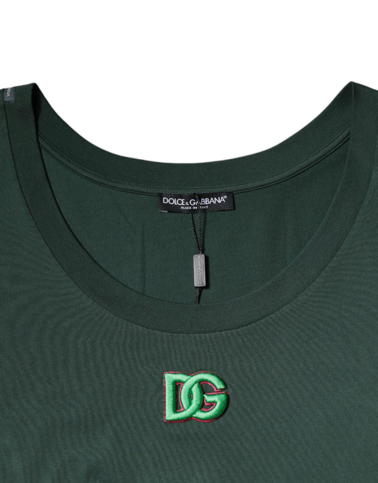 Green DG Sleeveless Round Neck Tank T-shirt