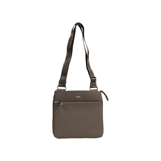 Bicolor Leather Messenger Bag