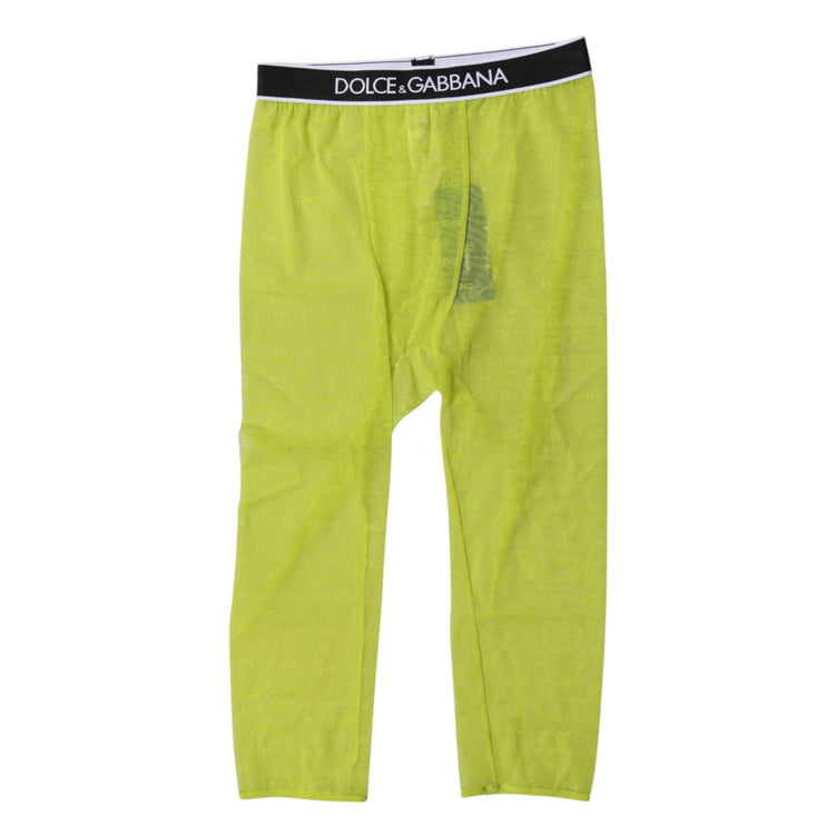 Green DG Logo Nylon Cropped Tights Underwear