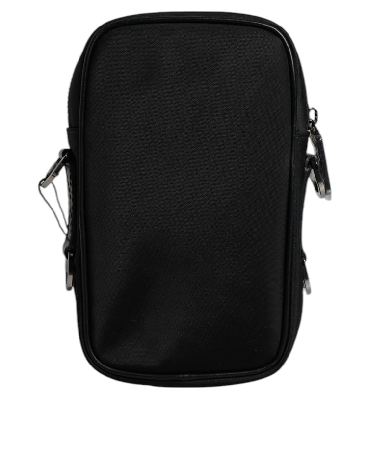 Multicolor Leopard Jacquard Logo Plaque Neck Strap Bag