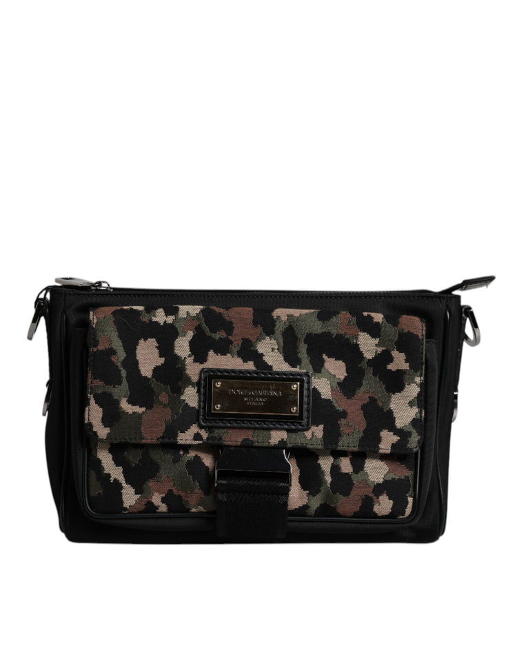 Multicolor Leopard Jacquard Crossbody Bag