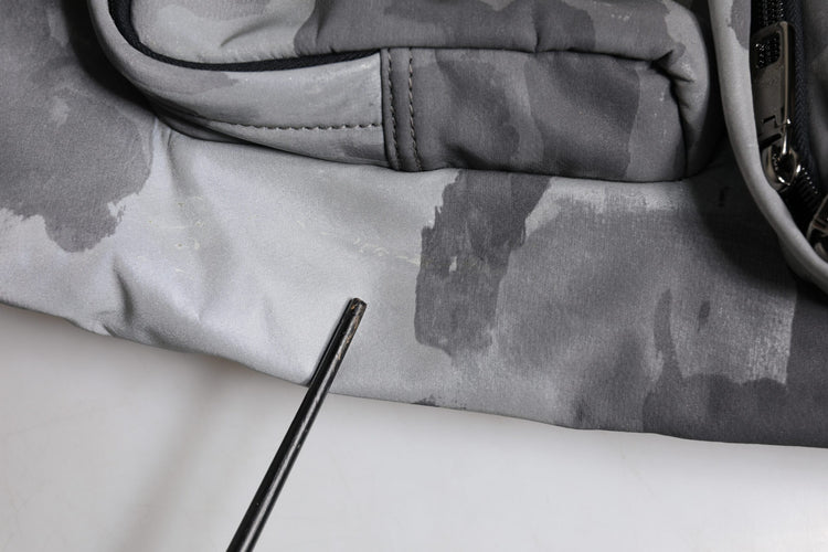 Black Camouflage Shoulder Strap Logo Plaque Bag