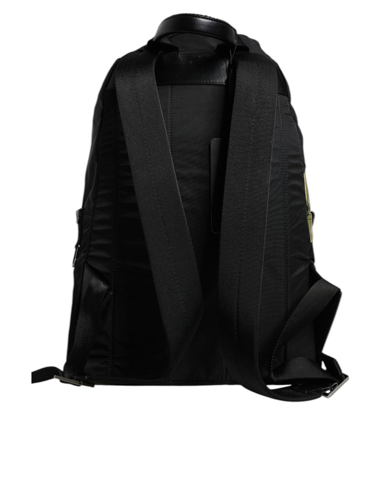 Black Logo Tape Polyamide School Travel Backpack Bag