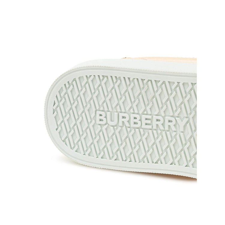 Pink Leather Low Top Sneakers