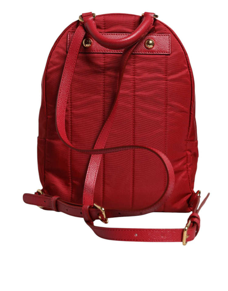 Red #DGFAMILY VULCANO Embellishment Backpack Bag