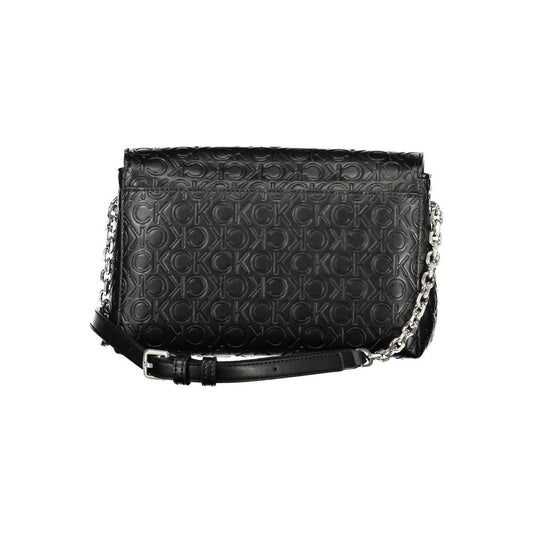 Black Polyester Women's Shoulder Bag