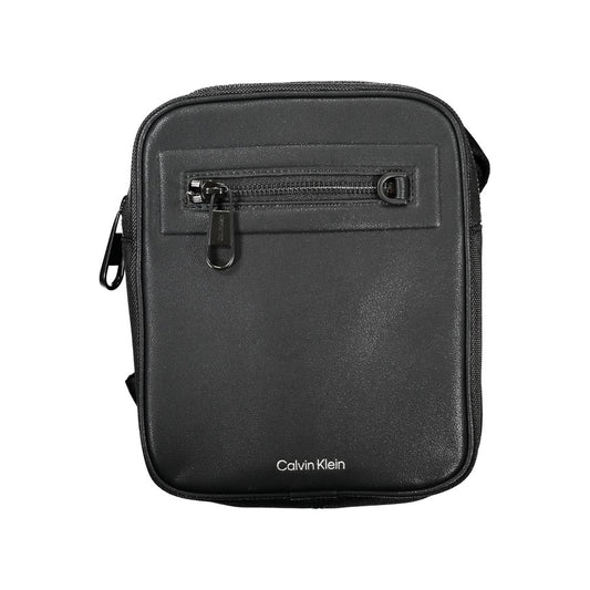 Black Polyester Men's Shoulder Bag