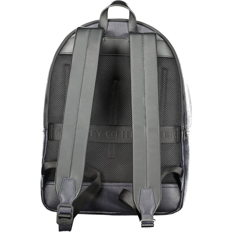 Blue Polyurethane Men's Backpack