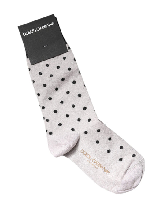 Gray Viscose Stretch Dotted Socks