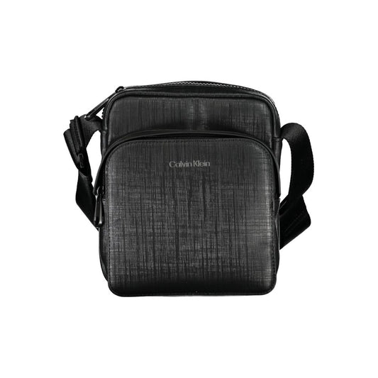 Black Polyester Men Shoulder Bag