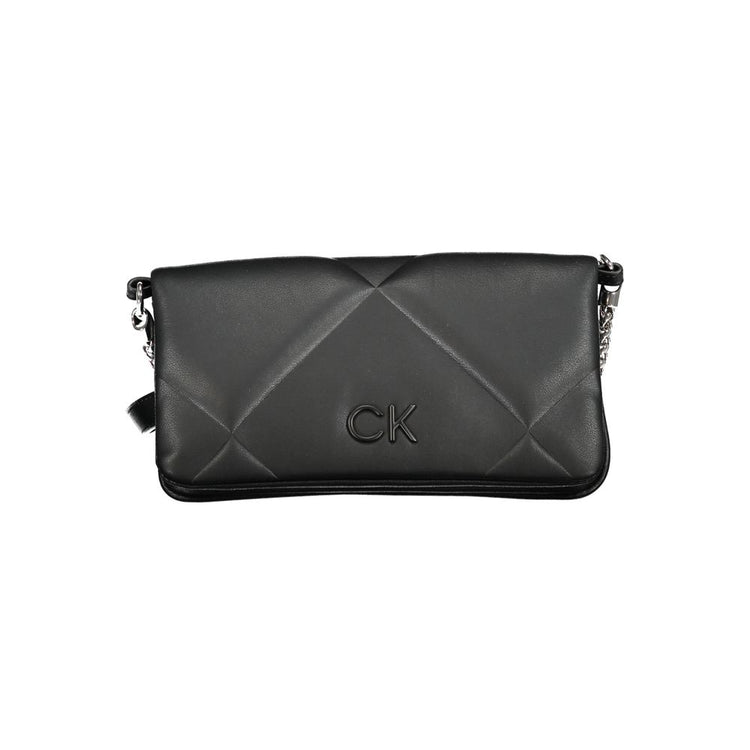 Black Polyester Women Handbag
