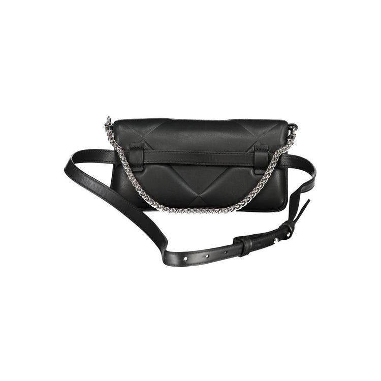 Black Polyester Women Handbag
