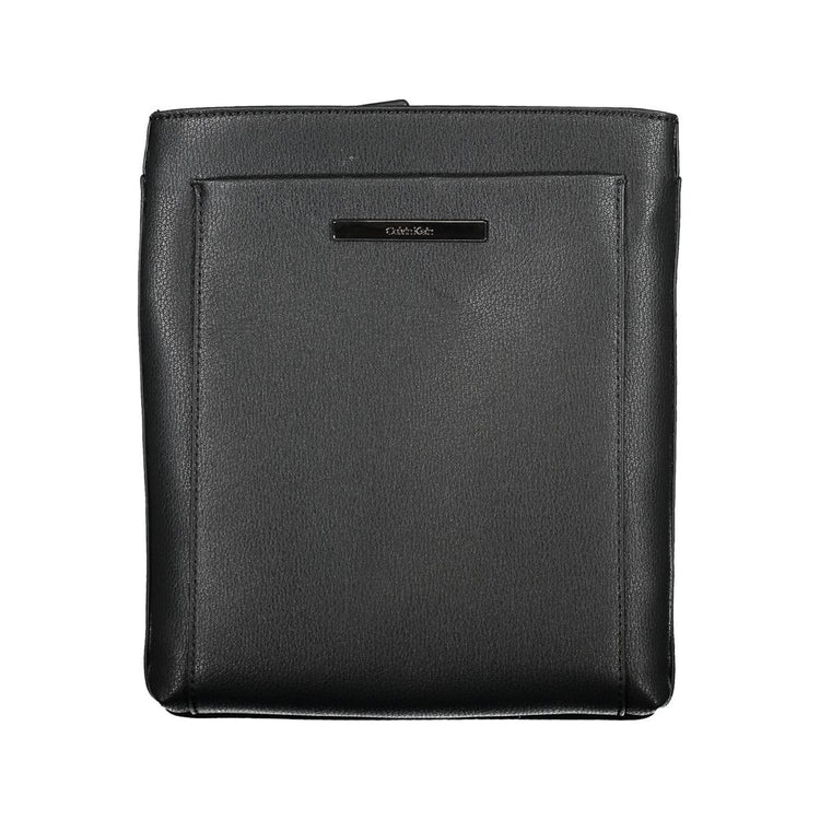 Black Polyester Men's Shoulder Bag