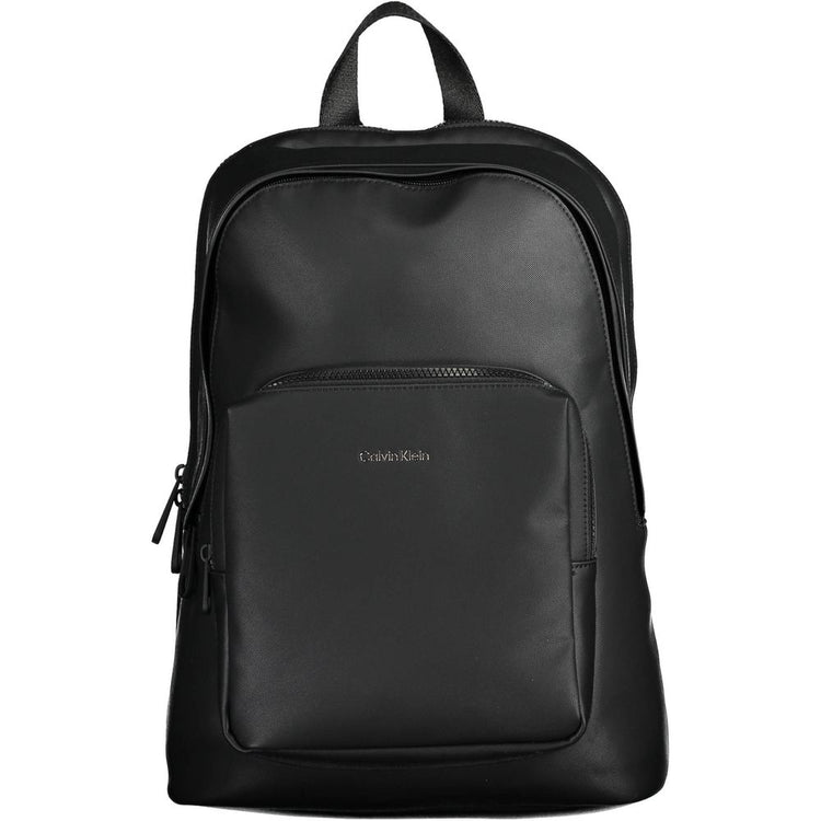 Nero Polyester Men Backpack
