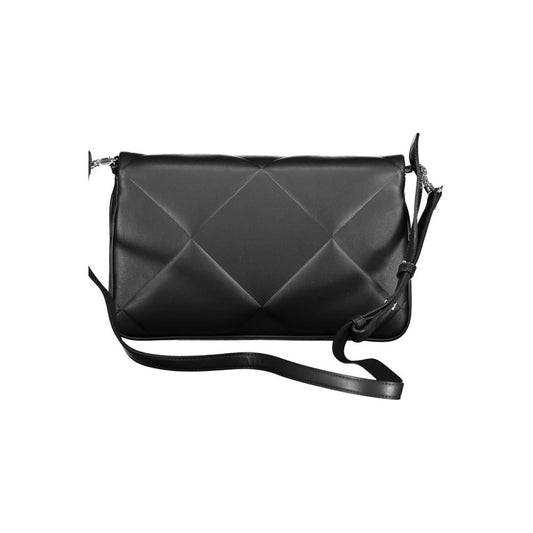 Black Polyurethane Women Handbag