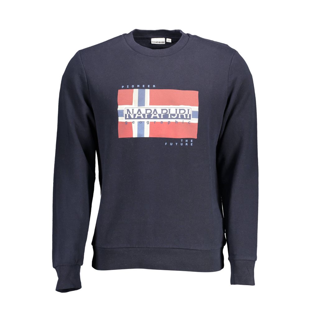 Blue Cotton Men's Sweatshirt