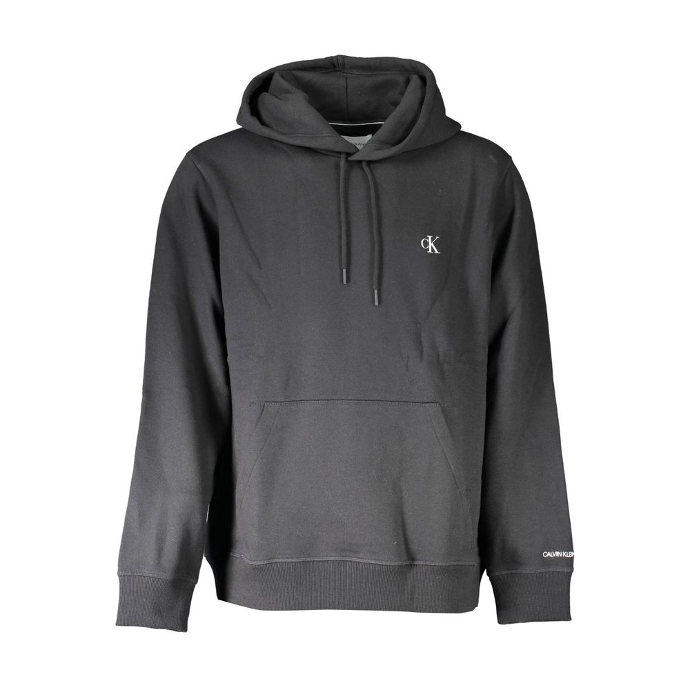 Black Cotton Men Sweatshirt