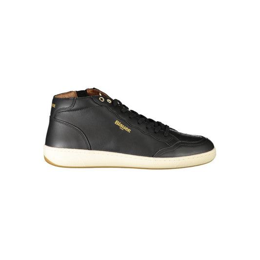 Black Leather Men Sneaker