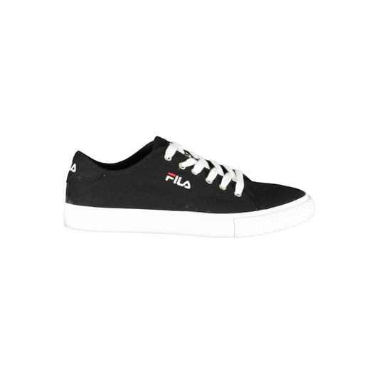 Black Polyester Mens Sneaker