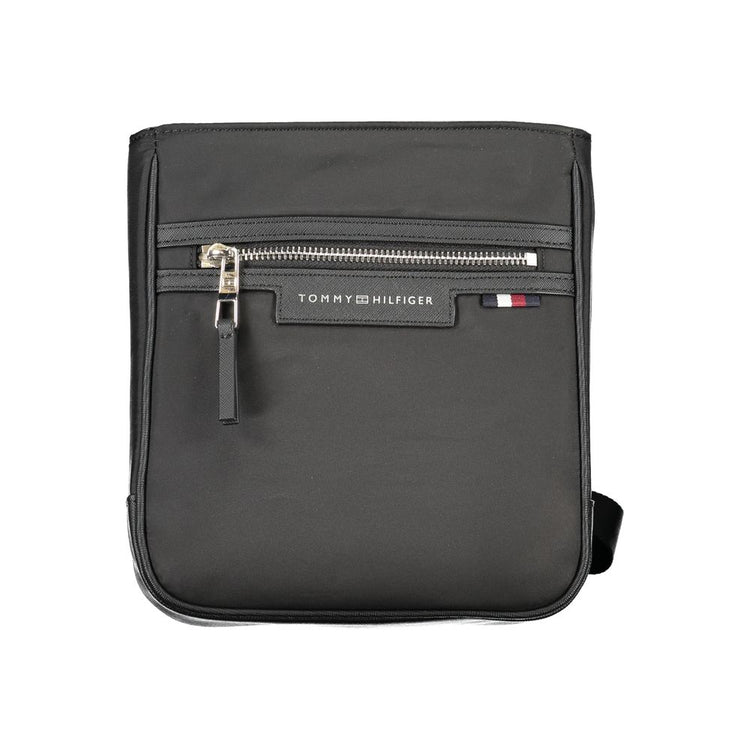 Black Polyester Men Shoulder Bag
