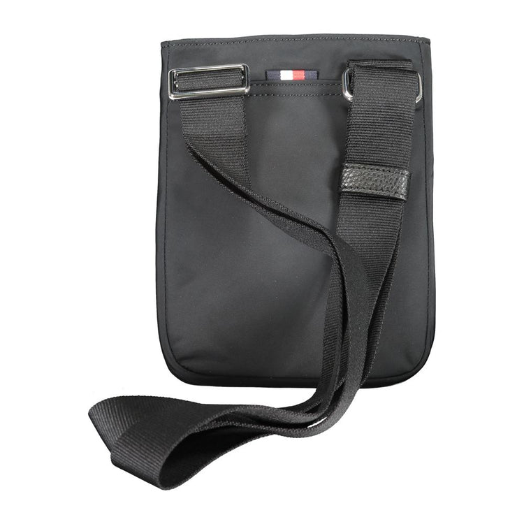 Black Polyester Men's Shoulder Bag