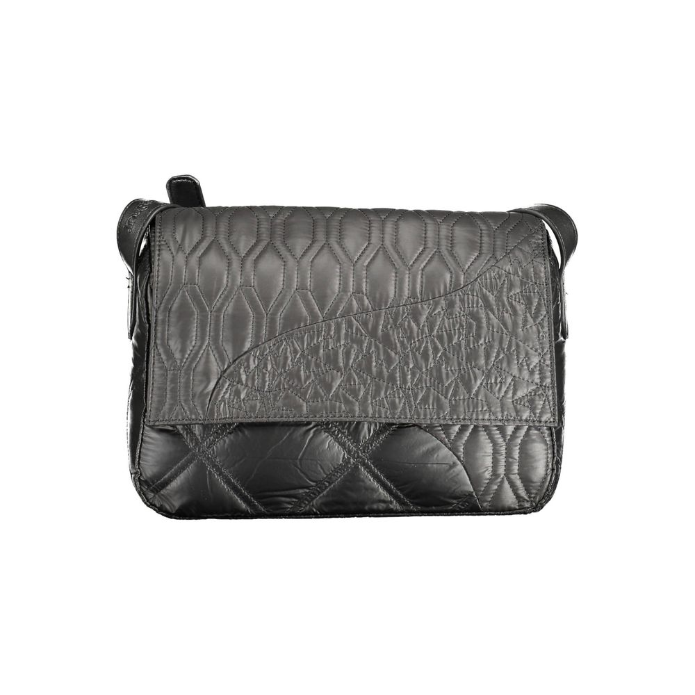Black Polyurethane Women Shoulder Bag