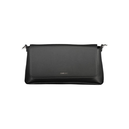 Black Polyester Women Handbag