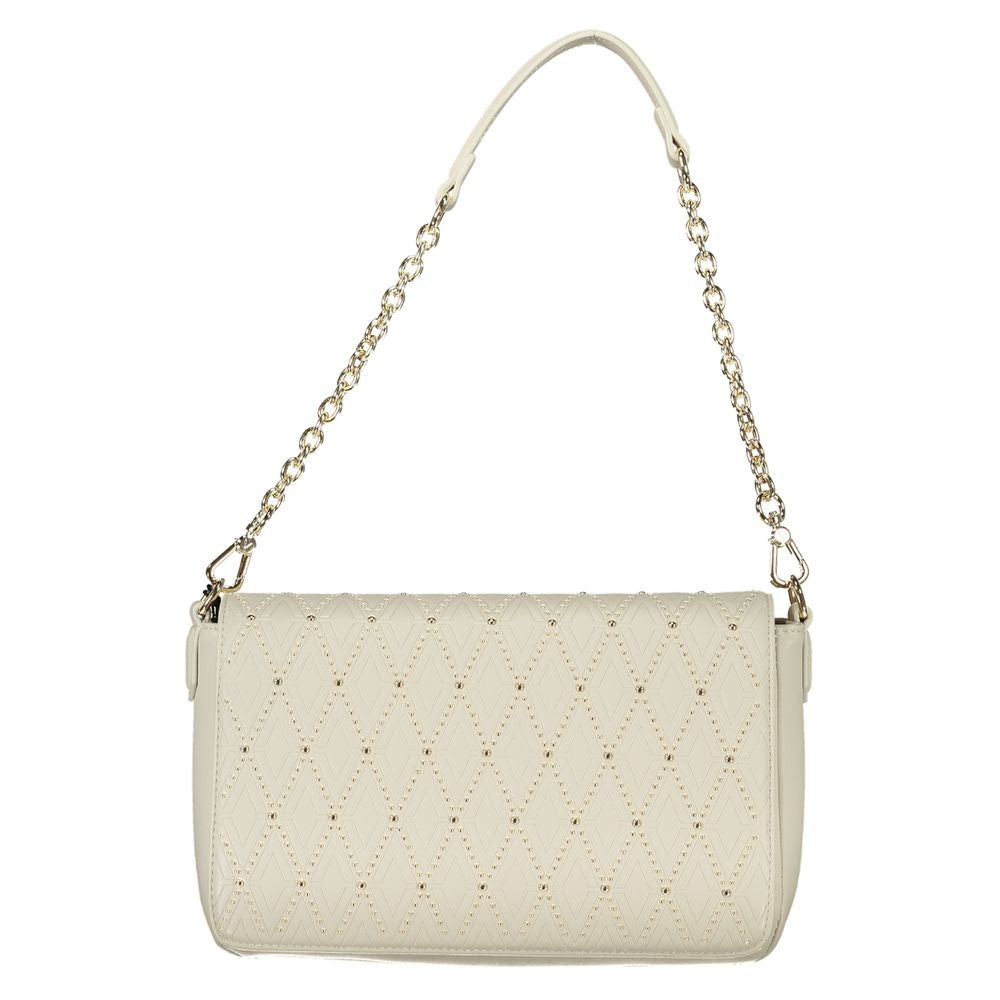 White Polyurethane Women's Shoulder Bag