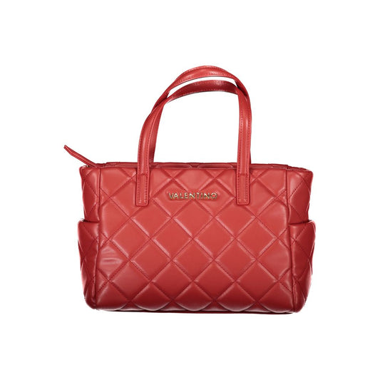 Red Polyurethane Women Handbag